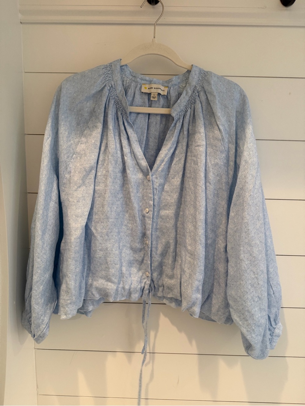 Kerri Rosenthal Light Blue Women's Top